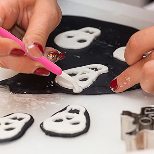 Patelai 10 Pcs Food Safe Paint Brushes Fondant Tools Cake Painting, Clear - color: Clear