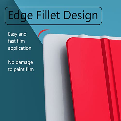 10PCS Vinyl Squeegee, Felt Edge Decal Scraper for Car Wrap Window - color: Red