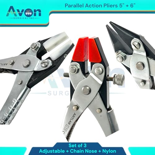 Essential Jeweler Parallel Pliers - Wire Bending, Wire Shaping, Beading, Jewelry Repair Parallel-Action Pliers | Apply Even Pressure Every Time. ((#J12+#J13+#J14) - Set of 3) - style: (#J12+#J13+#J14) - Set of 3