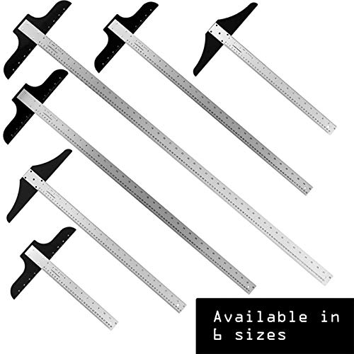 Ludwig Precision Standard Aluminum T-Square for Art, Framing & Drafting, 24-inch (2 Pack), Silver - size: 24-inch (2 Pack), style: Standard
