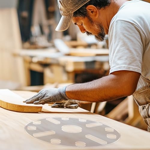 Round Clock Router Template Circle Acrylic Router Template with Clock Dials for Woodworking Drawing Inlay Templates Charcuterie Board Decorative Templates - style: Round Clock