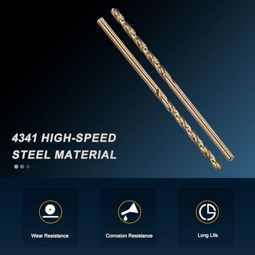 PATIKIL #47 Drill Bit Micro 4341 High-Speed Steel for Thin Metal 5 Pack - size: #47