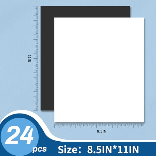Magnet Sheets with Adhesive Backing,8.5" x 11"(Pack of 24) - size: 24PCS