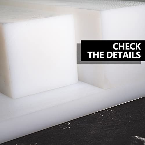 UHMW Tapping Block Polyethylene Rectangular Solid (White, 3/4 * 4 * 12 in) - color: White, size: 3/4*4*12in