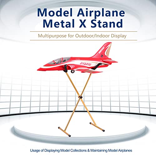 FMS Rc Airplane Stand Model Airplane X Display Stand/Holder V2 - Gold - color: Gold