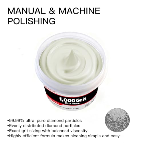 Diamond Paste Polishing Compound, 1,000 Grit, 40 G, Scratch Removal - size: 1,000Grit, style: 1.41 oz (40g)