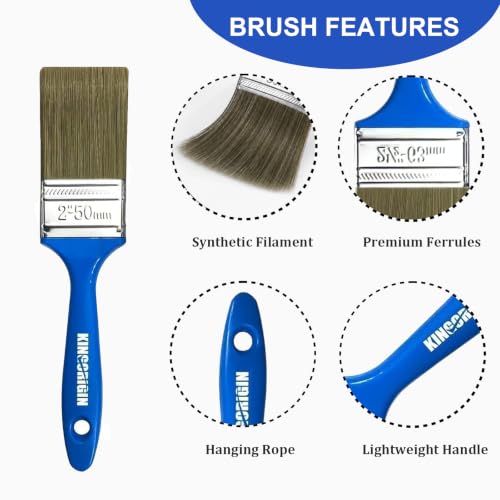 King Origin 10 PCS 2 Inch Paint Brushes, Versatile Paint Brush Set - color: 10 Pack, 2 Inch
