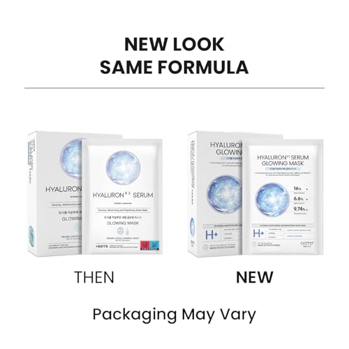 #OOTD Hyaluronic Acid Face Mask, Korean Vegan Hydrating Sheet Mask, 10 Pack - color: [10 Count] Hyaluron