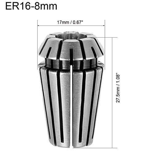 uxcell ER16 8mm Spring Collet Chuck for CNC Engraving Machine Lathe Milling Tool - size: 8mm