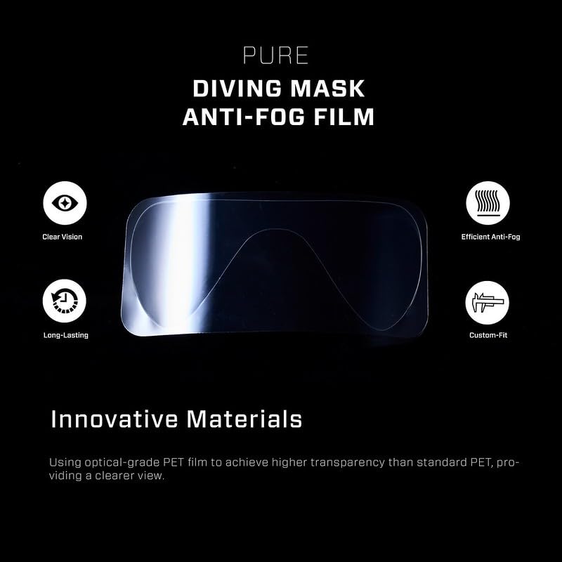 #270Pro Pure | Anti-Fog Film for Aqualung Diving Masks - size: LINEA