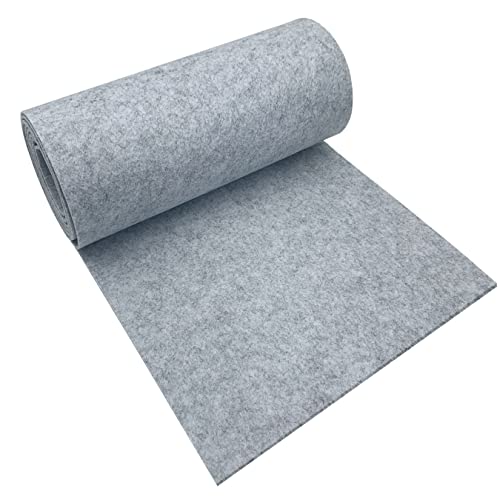 Felt Fabric 11.8 x 98.4 inch Craft Felt Fabric Roll Light Grey - color: Light Grey