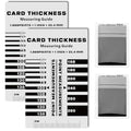 Sports Card Thickness Measuring Tool - 2 PCS Card Point Gauge & 2 Premium Microfiber Cleaning Cloths for Accurate Trading Card Thickness Measurement, Top Loader Size Finder