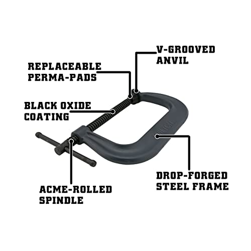 Wilton C-Clamp, 3" Opening, 2-7/16" Throat, 3500 Lbs. Clamping Force (Model 403) - size: 3 in., style: Pack of 1