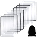 Enhon 3X Page Magnifier 7 x 4.7 Inch Magnifying Sheet Fresnel Lens Page Magnifying Glass for Elderly and People with Low Vision Reading Small Patterns, Maps and Books (8 Pieces)