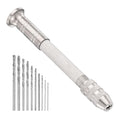 HARFINGTON Hand Drill 0.3mm-3mm Zinc Alloy Swivel Head Pin Vise Hand Drill