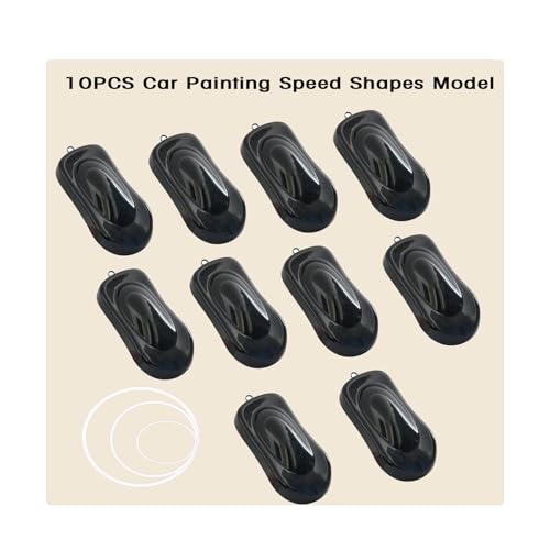 10PCS Car Painting Speed Shapes Model Display with Small Hook - color: 10PCS black speed shapes