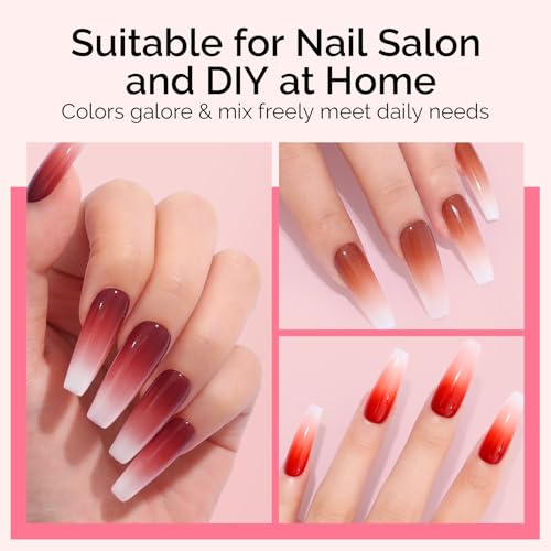 MelodySusie Gradient Painting Gel with 100 Sponges&Metal Grabber Set - color: E-Caramel Brown Set