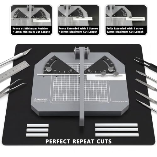 Angle Cutting Station for Gunpla & Models, 0-45° Cutter with 2 Spare Blades