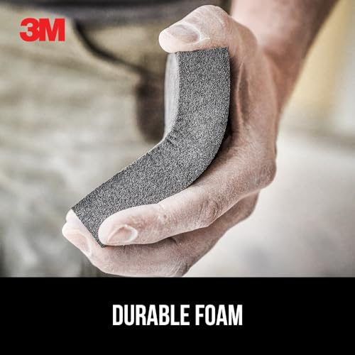 3M Drywall Sanding Sponge, Fine/Medium Grits, 2.63 x 3.75 in - size: 4-7/8 in x 2-7/8 in, style: Fine/Medium