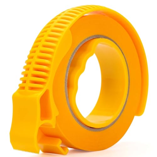 ADHES Washi Masking Tape with Dispenser, 0.94 Inch x 60 Yards - color: Orange