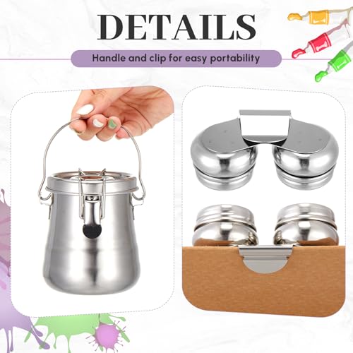 2 Pcs Paint Brush Cleaner Set with Cup, Airtight, Medium - size: Medium, style: Airtight