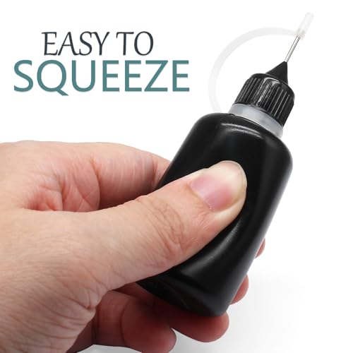 HARSKIYER 10ml Precision Tip Bottles, 10 Pcs Black 2 Funnels - size: 10ml