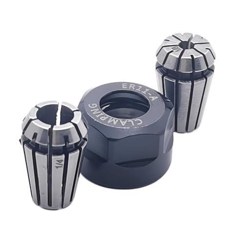 Spring Collets CNC Lathe Milling Chuck -ER11 High Precision 1/8 Inch and 1/4 Inch Collet Nut Set for CNC Engraving Mechine/Lathe Milling Tool