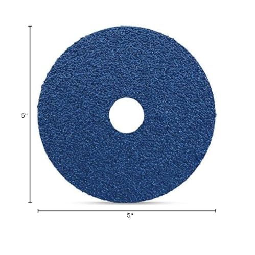 BHA 5 Zirconia Resin Fiber Disc for Angle Grinder - 120 Grit - 25 Pack - size: 120 Grit