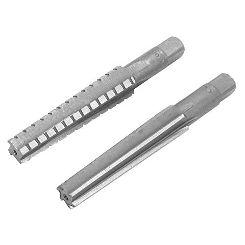 2Pcs MT2 Taper Reamer Fine/Rough Reamer Tool Straight Shank 1.5x12.5cm