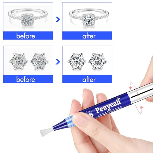 Jewelry Cleaner Pen 2Pack, Quick Sparkle Diamond Ring Cleaner Pen Stick