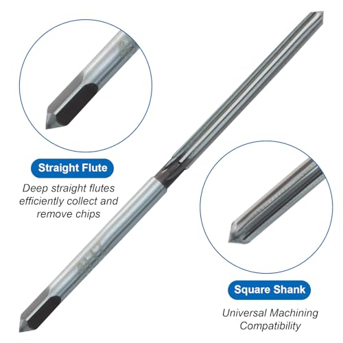 Hand Reamer Tool, 4mm H7 Metric Reamer Drill Bit with 6 Straight Flutes for Metal & Woodworking Applications - size: 4mm