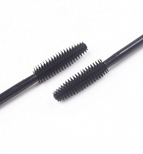 BIHRTC Pack of 100 One-Off Disposable Silicone Eyelash Mascara Brushes - color: Black