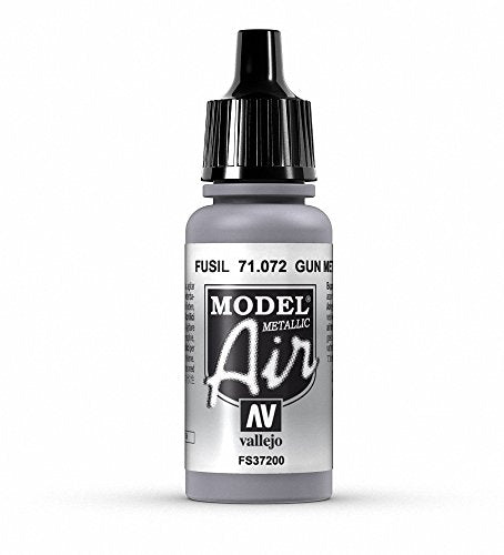 Vallejo Model Air 71072 Gun Metal (17ml) - color: Metallic Gun