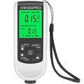 Paint Thickness Gauge Meter Fe/NFe Probe Coating Thickness Gauge Professional Multifunctional Car Paint Depth Gauge Test Precise HW-300PRO for Car Automatic Detection(white) - color: white