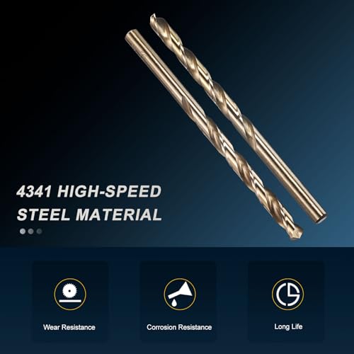 PATIKIL Micro #1 Drill Bit 4341 High-Speed Steel for Thin Metal 10 Pack - size: #1