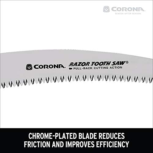 Corona Tools 13-Inch RazorTOOTH Pruning Saw | Tree Saw Designed for Single-Hand Use | Curved Blade Hand Saw | Cuts Branches up to 7" in Diameter | RS 7120