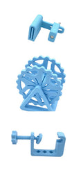 Third Hand Binding Folder Clip, Binding Wheel, and Wheel Clamp for Quilting and Sewing By Purple Hobbies, Making It Easier to Create Binding and Store. (Light Blue 3 Piece Combo with 2.5 Clip) - color: Marble 3.5"