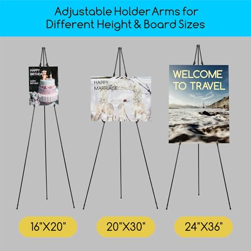 MEEDEN Metal Display Easel Stand 63": Art Tripod Easel with Carry Bag - size: 1-PACK