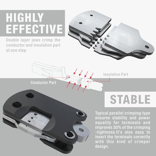 Micro Connector Pin Crimping Tool 0.03-0.52mm² /32-20AWG Ratcheting Crimper for Molex,JST,JAE open barrel terminals(WKS-3220N)