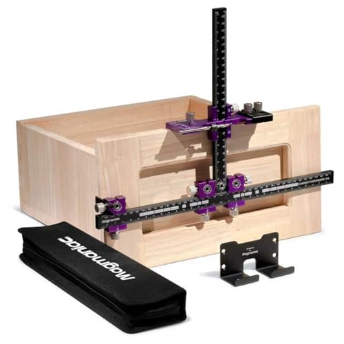 Cabinet Hardware Jig, Cabinet Drawer Pull Jig, Cabinet Pull Template Tool - color: Purple-black