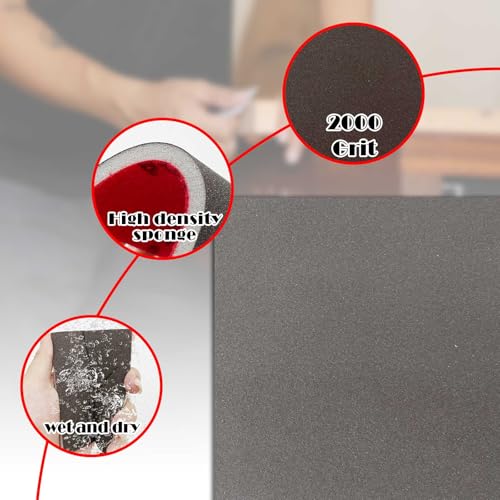 Sanding Sponge Set, 20 Pcs 2000 Grit Sanding Block Pads - size: 2000 x 20pcs