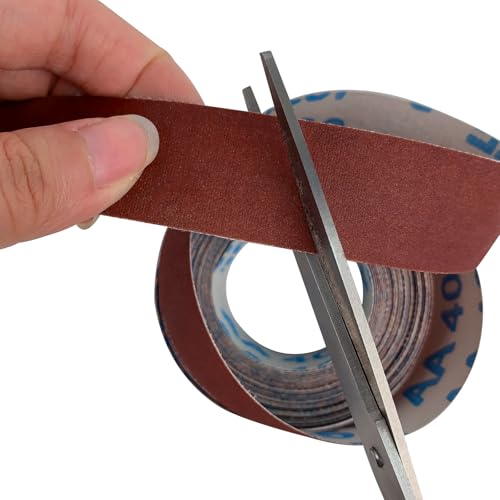 400 Grit Emery Cloth Sandpaper Roll, 1" x 19 Feet Sandpaper Sheets for Wood Furniture Metal Sanding Automotive Polishing, Wet Dry Sanding Paper - style: 400 Grit