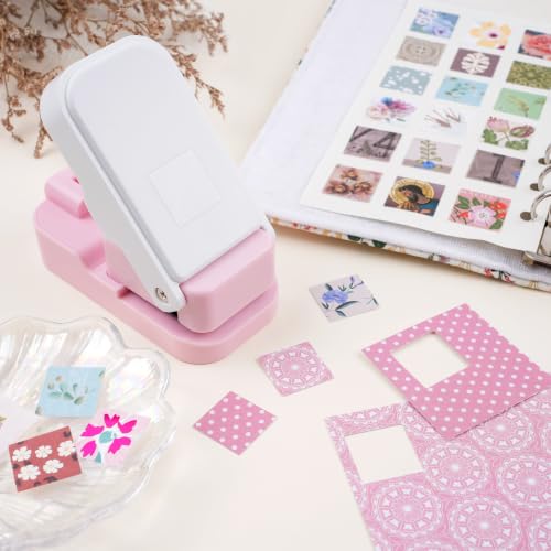 0.83inch Square Punch, Square Craft Punch for Junk Journal - color: 0.83x0.83" Square Punch Pink