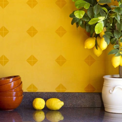 Black Diamond Tile Stencil - Minimalist Pattern for Stenciling Floors and Backsplashes - Quick and Cost Affective Alternative to Retiling (Extra Large) - size: Extra Large