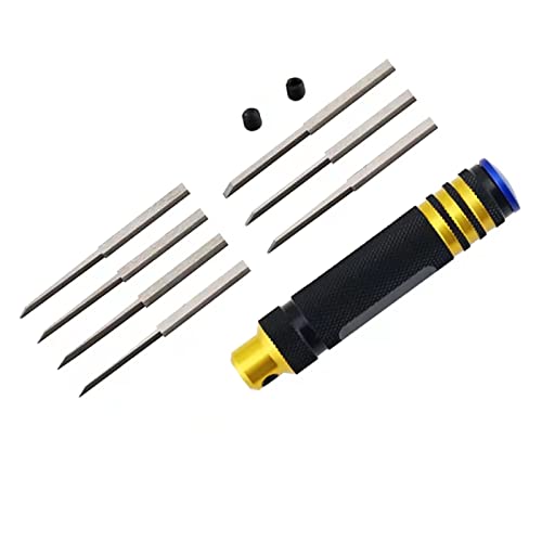 CHICHIYANG DIY Model Reparing Making Scriber, 0.1/0.2/0.4/0.6/0.8/1.0/2.0mm Metal Blade Scriber Cutting Tool for Gundam Model Making