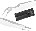 Eyelash Extension Tweezers for Classic & Volume Lashes, 2-Pack, White - color: White