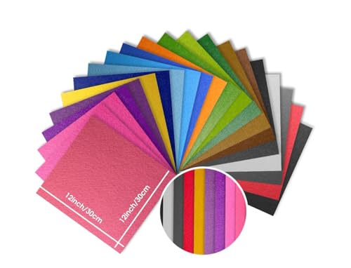12" x 12" Felt Fabric Sheets for Crafts, Squares Felt Fabric Sheets, 1mm Thick, Non-Woven Felt Paper for DIY Sewing Craft, 2pcs (Aqua) - color: Aqua