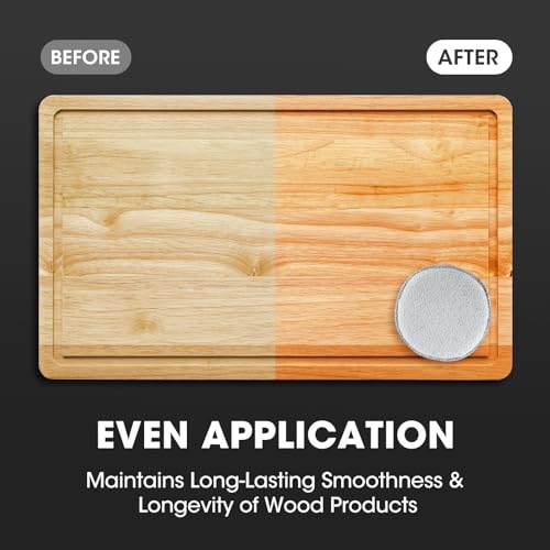 NiHome 5 Inch Wood Conditioner Cutting Board Wax Oil Applicator Pads 4 Pack - color: Gray (4-pack), size: 5 Inch
