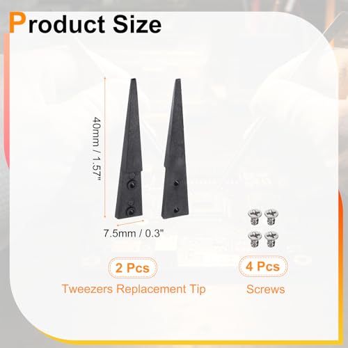 HARFINGTON Tweezers Replacement Tip Set Model 00 Anti Static Precision - style: 0