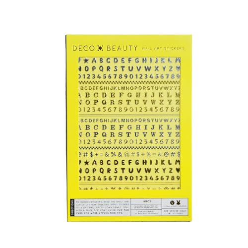 Deco Beauty ABCs Nail Stickers - Lightweight & Easy-to-Apply - color: Abcs